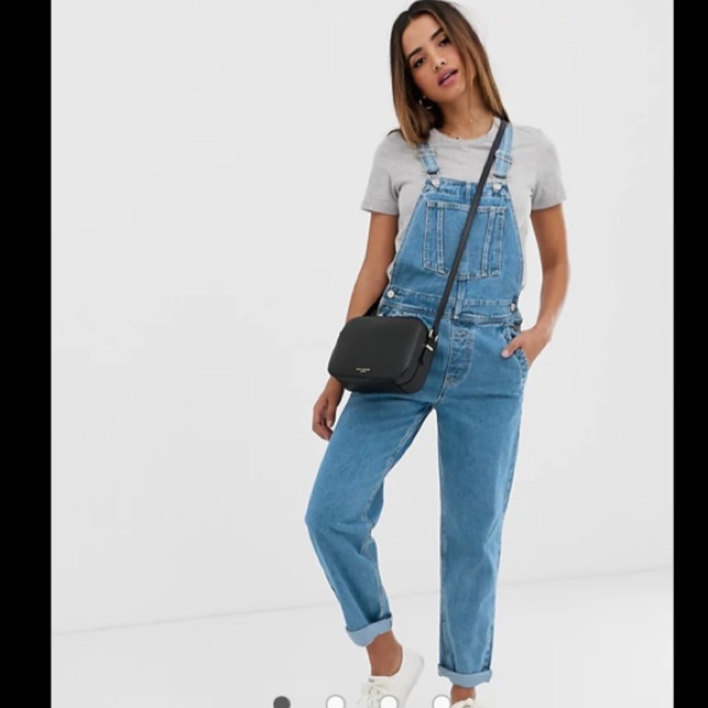 ASOS DESIGN 'original' denim overalls in midwash 4